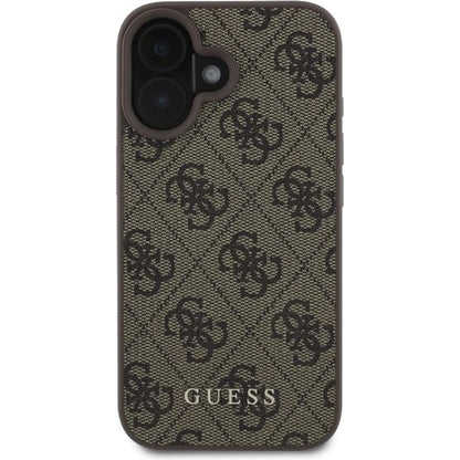 Funda para Apple iPhone 16 Plus, Guess, 4G Classic, Marrón