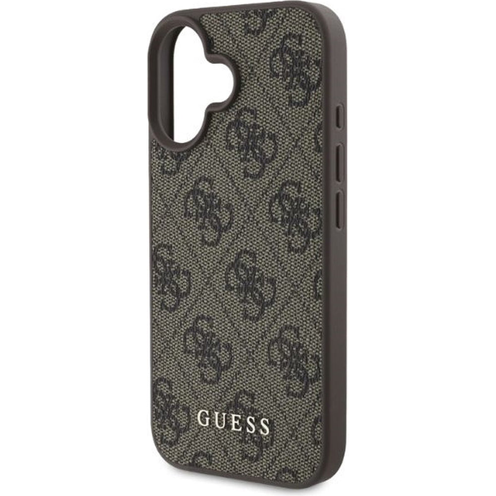 Funda para Apple iPhone 16 Plus, Guess, 4G Classic, Marrón