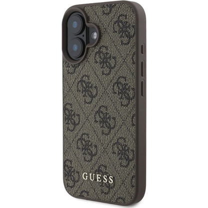 Funda para Apple iPhone 16 Plus, Guess, 4G Classic, Marrón