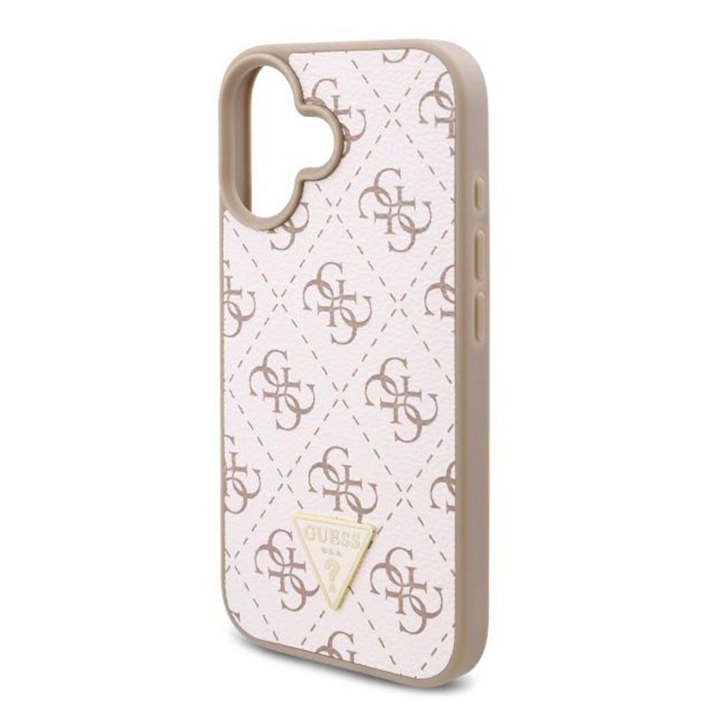 Funda para Apple iPhone 16 Plus, Guess, 4G Triangle Logo, Blanca