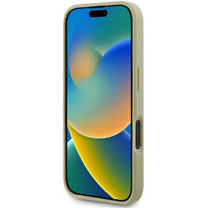 Funda para Apple iPhone 16 Plus, Guess, Fixed Glitter Big 4G, Dorada