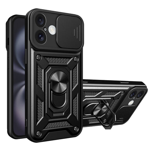 Funda para Apple iPhone 16 Plus, Techsuit, CamShield, Negra