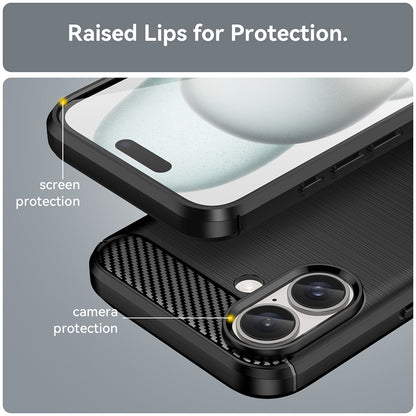 Case for Apple iPhone 16 Plus, Techsuit, Carbon, Black