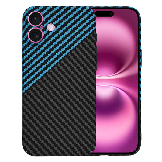 Funda para Apple iPhone 16 Plus, Techsuit, Carbonite FiberShell, Negra Bleu