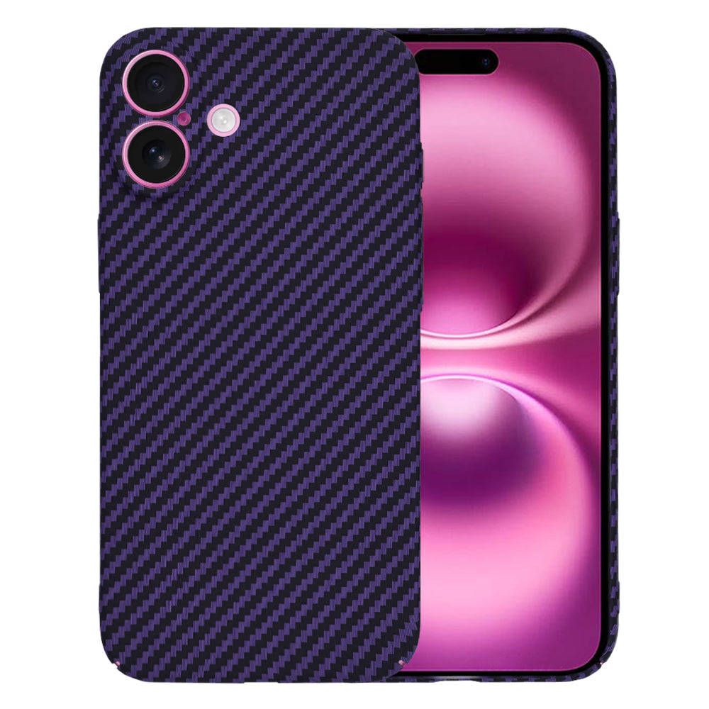 Funda para Apple iPhone 16 Plus, Techsuit, Carbonite FiberShell, Morado