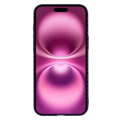 Funda para Apple iPhone 16 Plus, Techsuit, Carbonite FiberShell, Morado