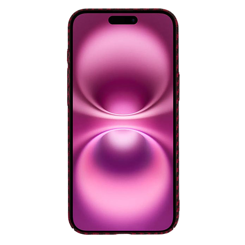 Funda para Apple iPhone 16 Plus, Techsuit, Carbonite FiberShell, Roja