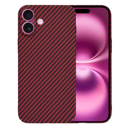 Funda para Apple iPhone 16 Plus, Techsuit, Carbonite FiberShell, Roja