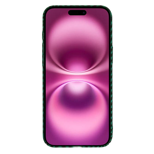 Funda para Apple iPhone 16 Plus, Techsuit, Carbonite FiberShell, Verde