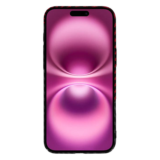 Funda para Apple iPhone 16 Plus, Techsuit, Carbonite FiberShell, Negra Roja