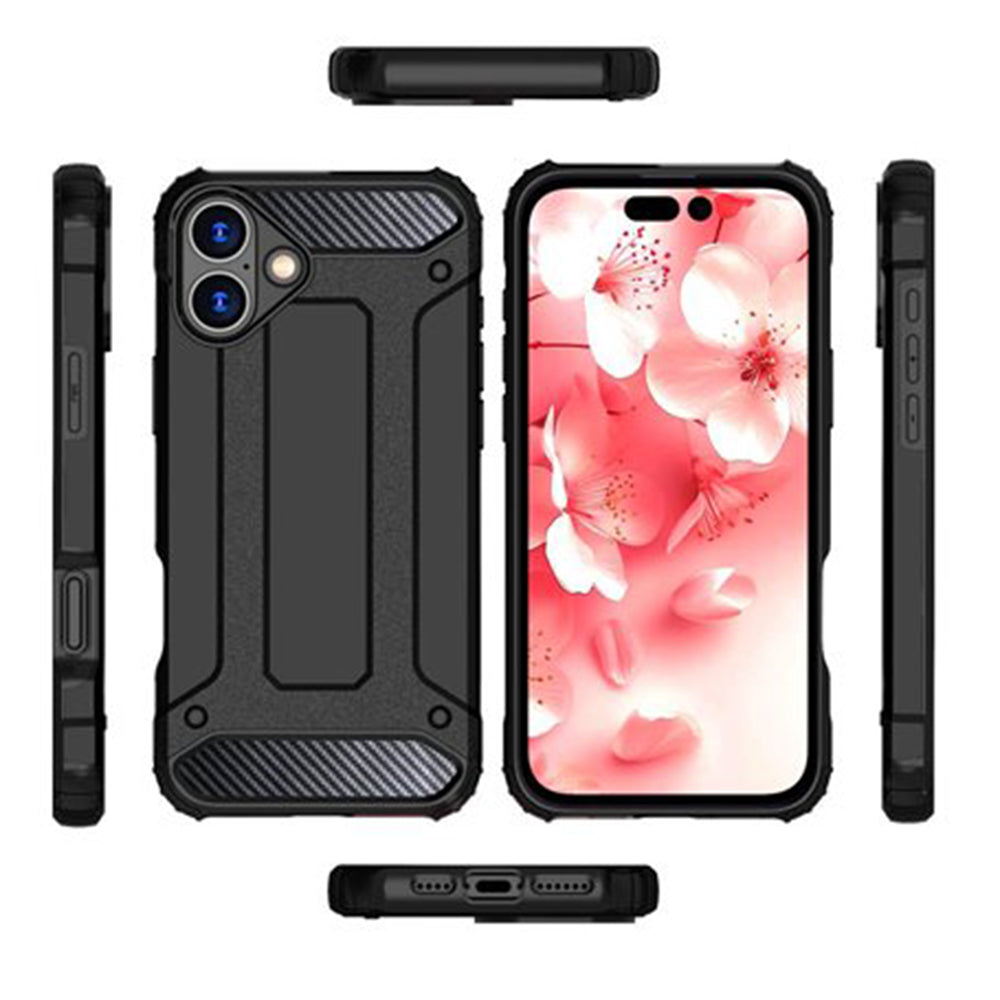 Funda para Apple iPhone 16 Plus, Techsuit, Hybrid Armor, Negra