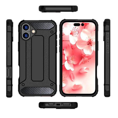 Funda para Apple iPhone 16 Plus, Techsuit, Hybrid Armor, Negra