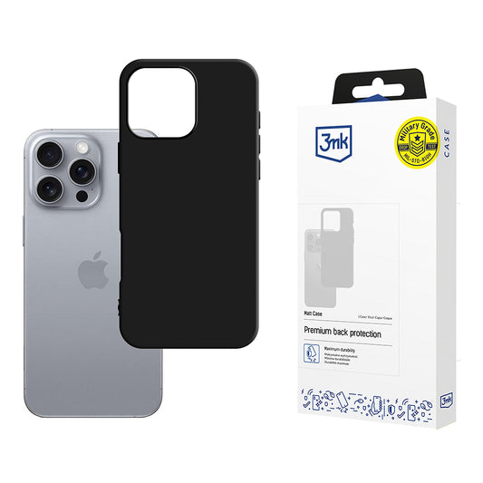 Funda para Apple iPhone 16 Pro, 3MK, Negra Mate