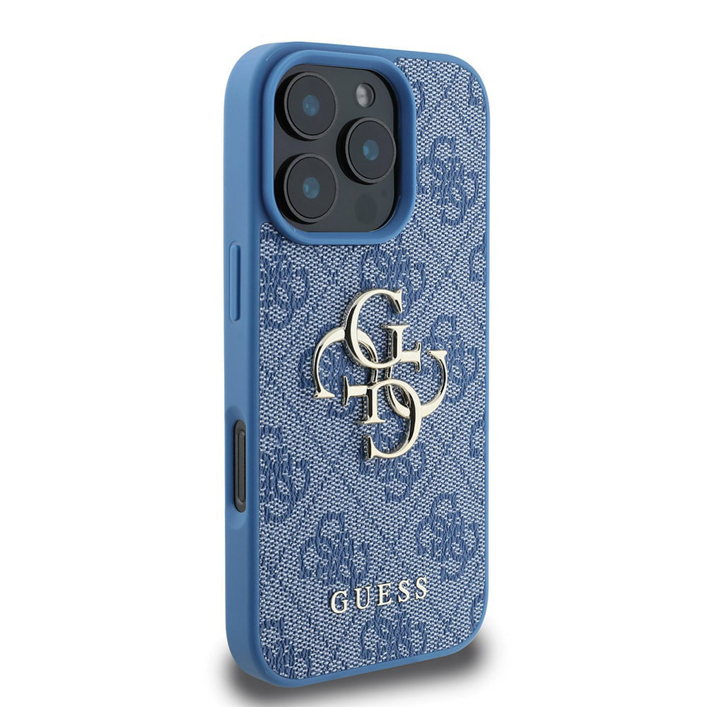 Funda para Apple iPhone 16 Pro, Guess, 4G Big Logo, Azul.