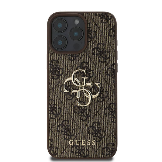 Funda para Apple iPhone 16 Pro, Guess, 4G Big Logo, Marrón