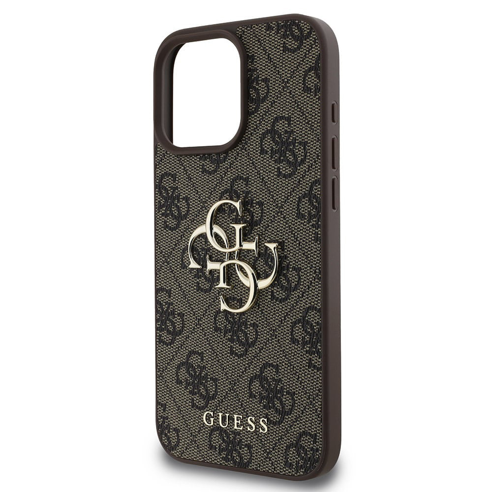 Funda para Apple iPhone 16 Pro, Guess, 4G Big Logo, Marrón