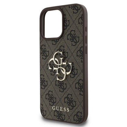 Funda para Apple iPhone 16 Pro, Guess, 4G Big Logo, Marrón
