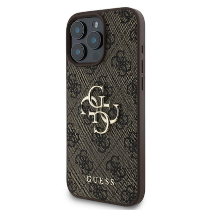 Funda para Apple iPhone 16 Pro, Guess, 4G Big Logo, Marrón