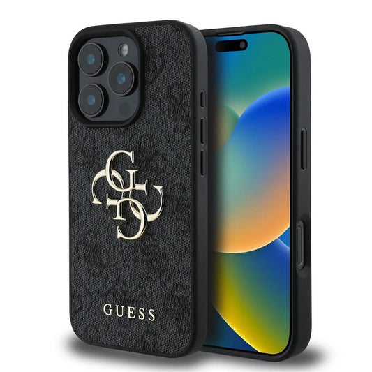 Funda para Apple iPhone 16 Pro, Guess, 4G Big Logo, Negra