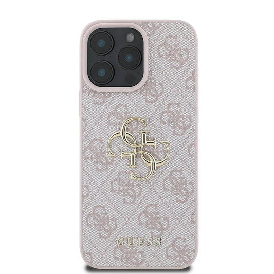Funda para Apple iPhone 16 Pro, Guess, 4G Big Logo, Rosa.