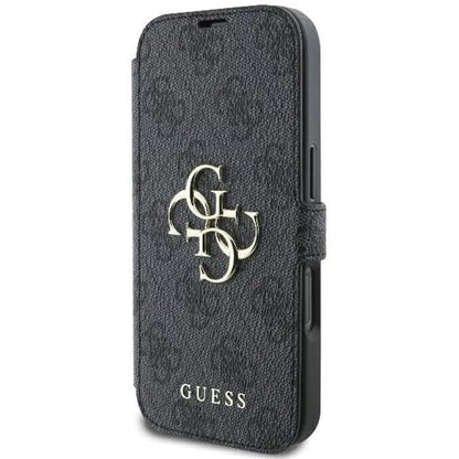 Funda para Apple iPhone 16 Pro, Guess, 4G Book, Negra