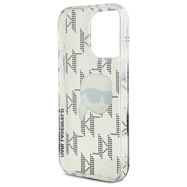 Funda para Apple iPhone 16 Pro, Karl Lagerfeld, IML Luxury Electroplated Karl's Head, Transparente