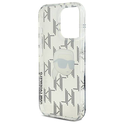 Funda para Apple iPhone 16 Pro, Karl Lagerfeld, IML Luxury Electroplated Karl's Head, Transparente