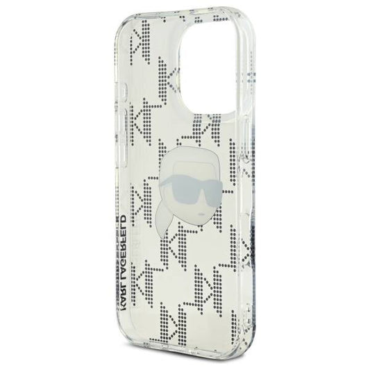 Funda para Apple iPhone 16 Pro, Karl Lagerfeld, IML Luxury Electroplated Karl's Head, Transparente