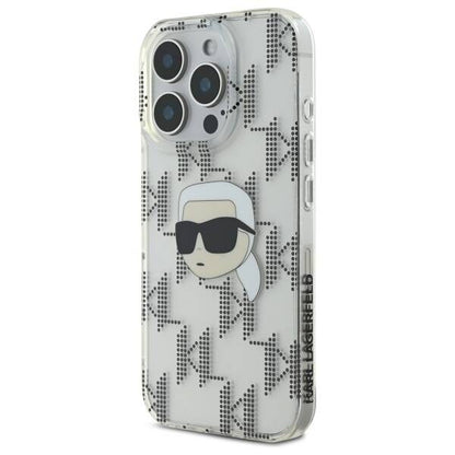 Funda para Apple iPhone 16 Pro, Karl Lagerfeld, IML Luxury Electroplated Karl's Head, Transparente