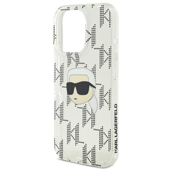 Funda para Apple iPhone 16 Pro, Karl Lagerfeld, IML Luxury Electroplated Karl's Head, Transparente