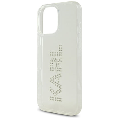 Funda para Apple iPhone 16 Pro, Karl Lagerfeld, IML Rhinestones Transparent Logo, Transparente