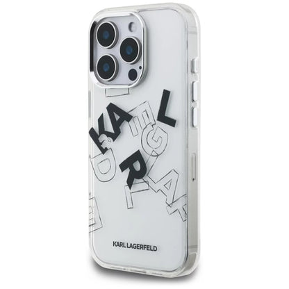 Funda para Apple iPhone 16 Pro, Karl Lagerfeld, IML Sketched Graphic Logo, Transparente