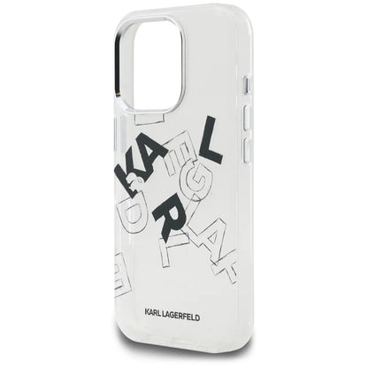 Funda para Apple iPhone 16 Pro, Karl Lagerfeld, IML Sketched Graphic Logo, Transparente