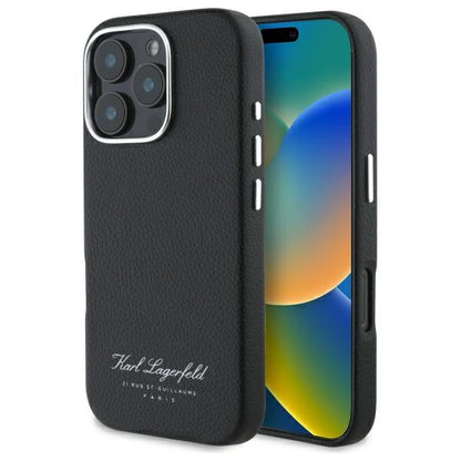 Funda para Apple iPhone 16 Pro, Karl Lagerfeld, RSG, Negra