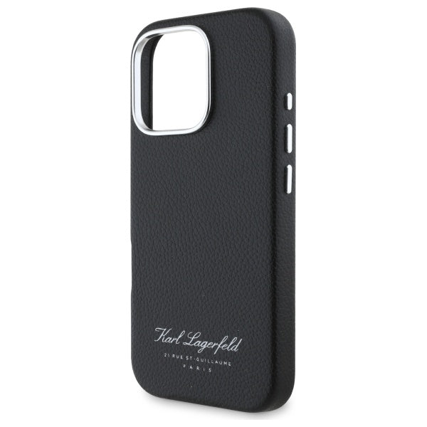 Funda para Apple iPhone 16 Pro, Karl Lagerfeld, RSG, Negra