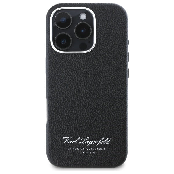 Funda para Apple iPhone 16 Pro, Karl Lagerfeld, RSG, Negra