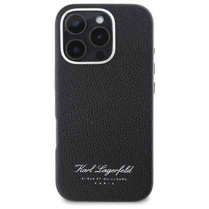 Funda para Apple iPhone 16 Pro, Karl Lagerfeld, RSG, Negra