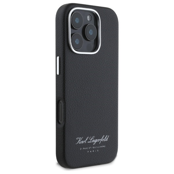 Funda para Apple iPhone 16 Pro, Karl Lagerfeld, RSG, Negra