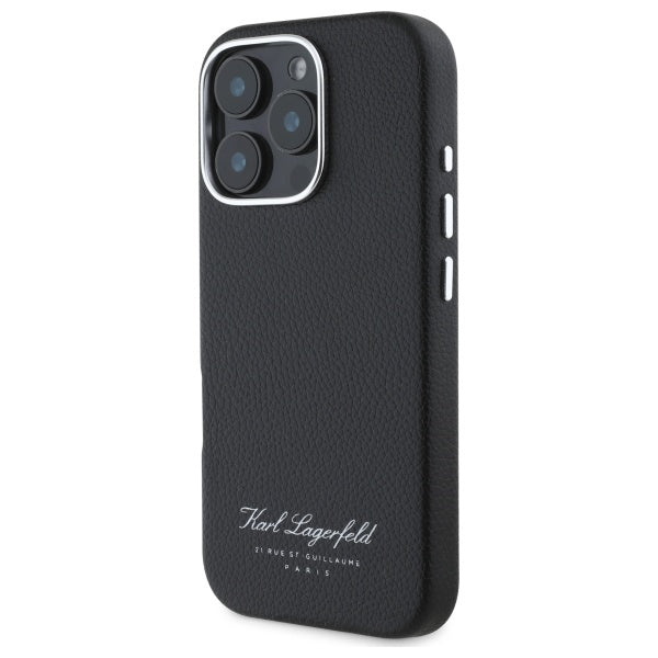 Funda para Apple iPhone 16 Pro, Karl Lagerfeld, RSG, Negra