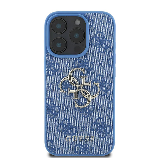 Funda para Apple iPhone 16 Pro Max, Guess, 4G Big Logo, Azul.
