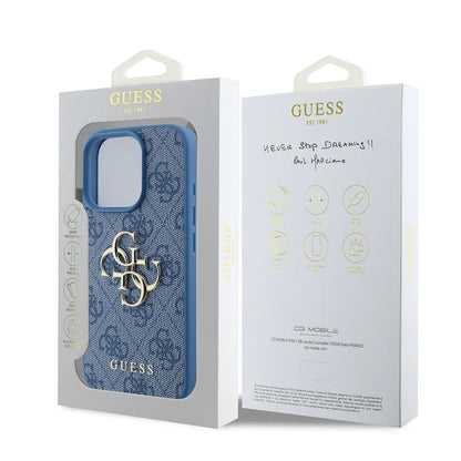 Funda para Apple iPhone 16 Pro Max, Guess, 4G Big Logo, Azul.
