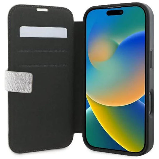 Funda para Apple iPhone 16 Pro Max, Guess, 4G Book, Rosa