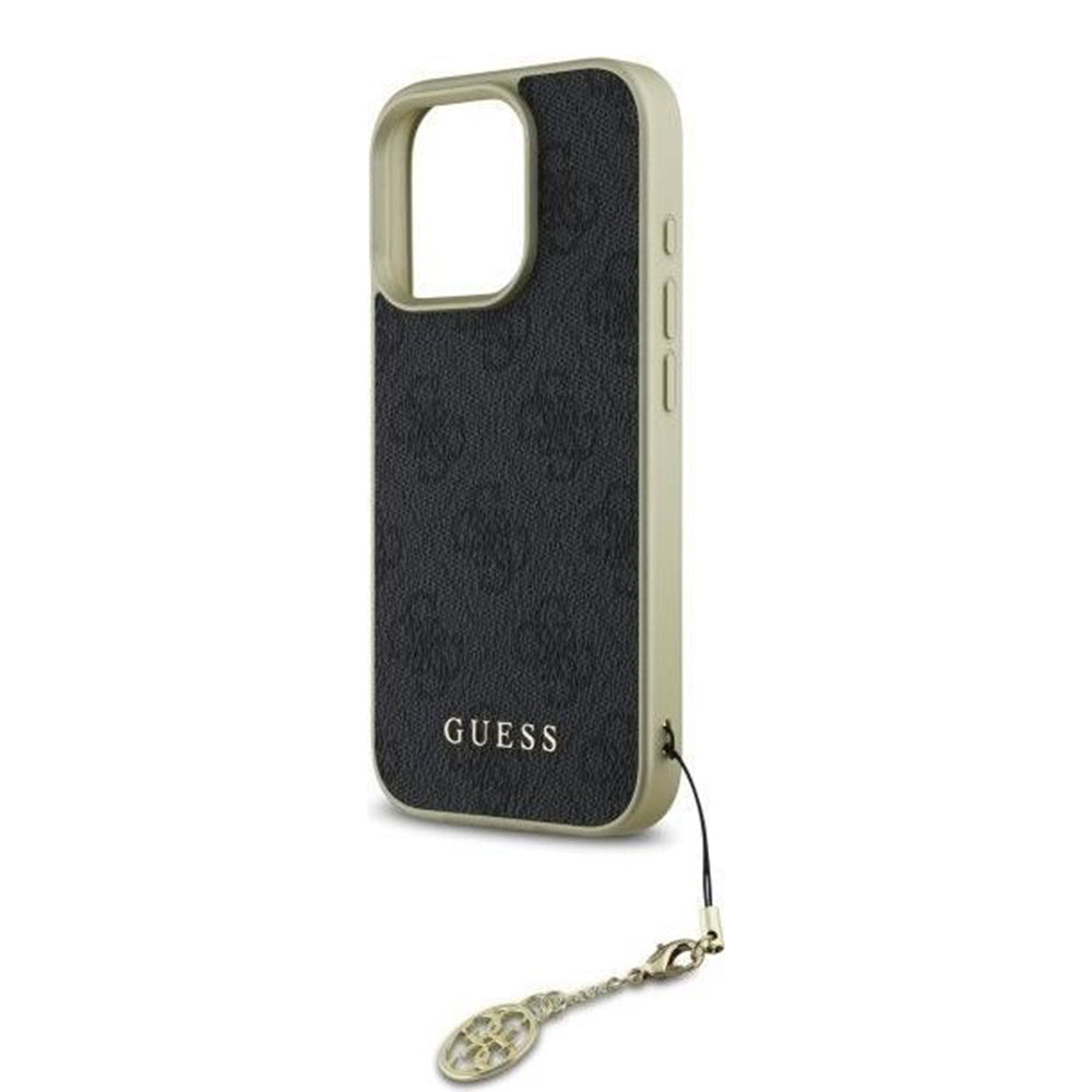 Funda para Apple iPhone 16 Pro Max, Guess, 4G Charm, Negra