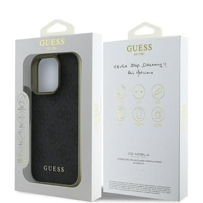 Funda para Apple iPhone 16 Pro Max, Guess, 4G Charm, Negra