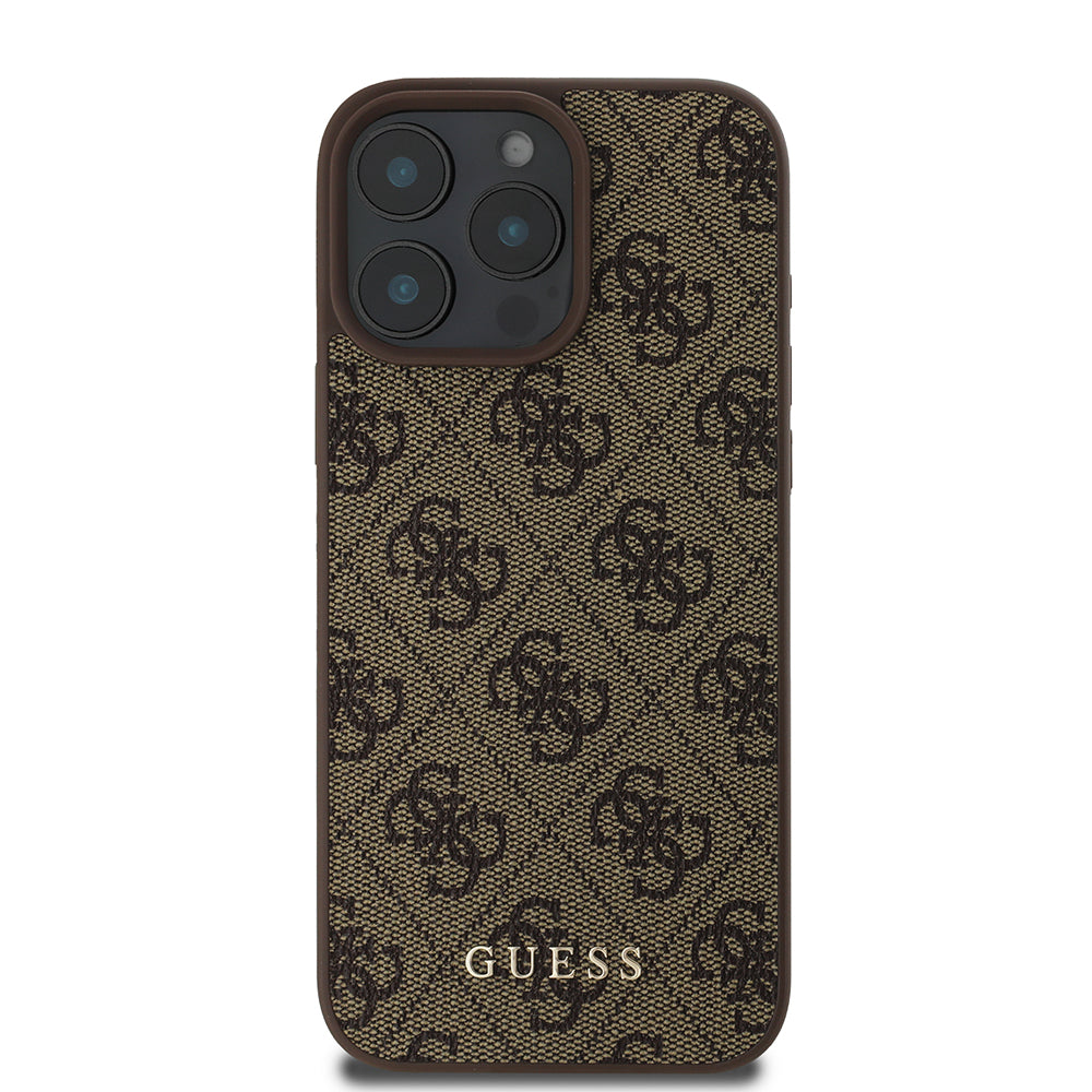 Funda para Apple iPhone 16 Pro Max, Guess, 4G Classic, Marrón