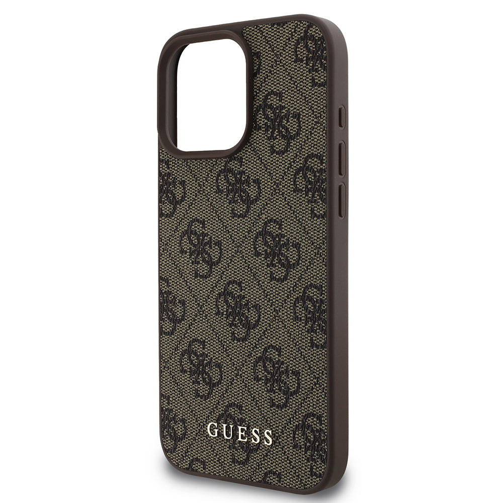 Funda para Apple iPhone 16 Pro Max, Guess, 4G Classic, Marrón