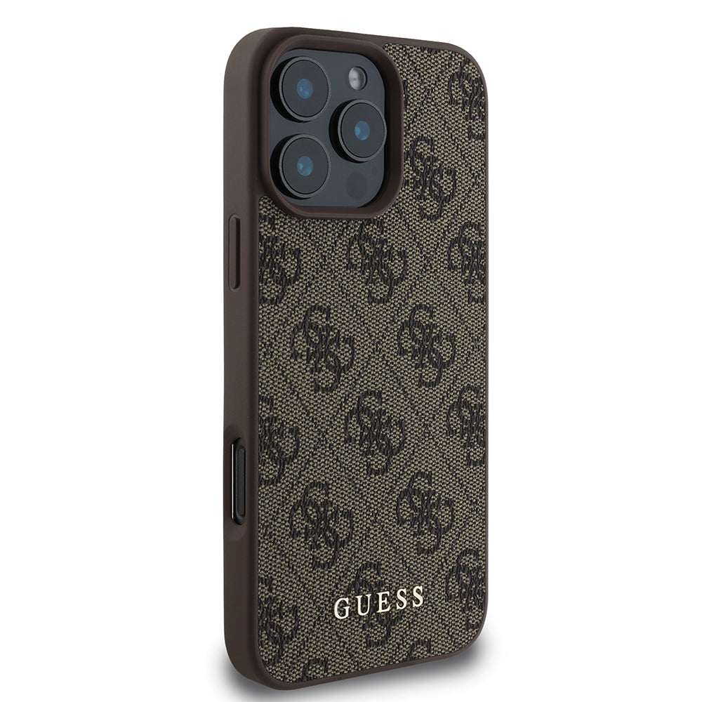 Funda para Apple iPhone 16 Pro Max, Guess, 4G Classic, Marrón