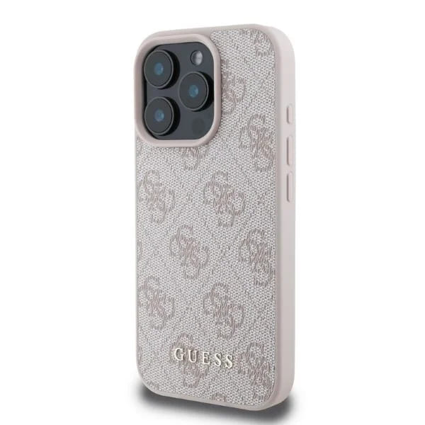 Funda para Apple iPhone 16 Pro Max, Guess, 4G Classic, Rosa