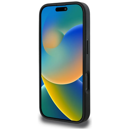 Funda para Apple iPhone 16 Pro Max, Guess, 4G Grained Roses Big Logo, Negra