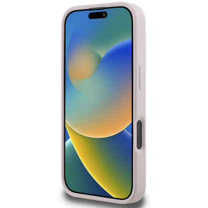 Funda para Apple iPhone 16 Pro Max, Guess, Quilted Metal Logo, Rosa